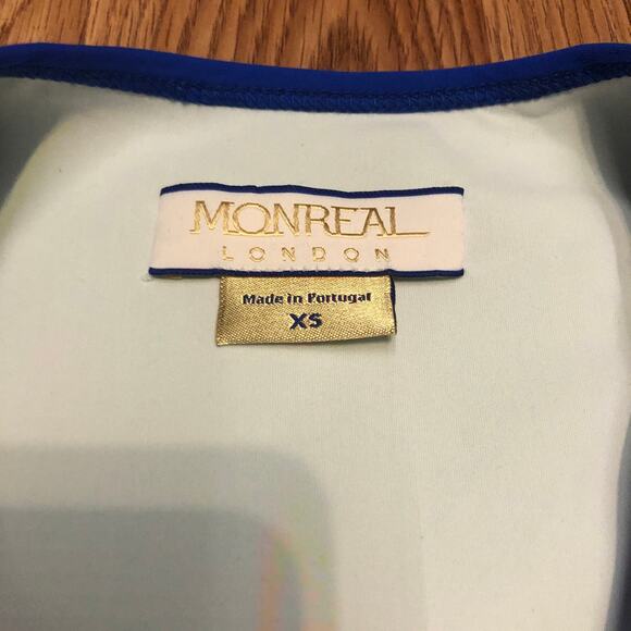 RARE Monreal London Tennis Dress, sz XS NWOT's $445 White blie - Picture 7 of 15